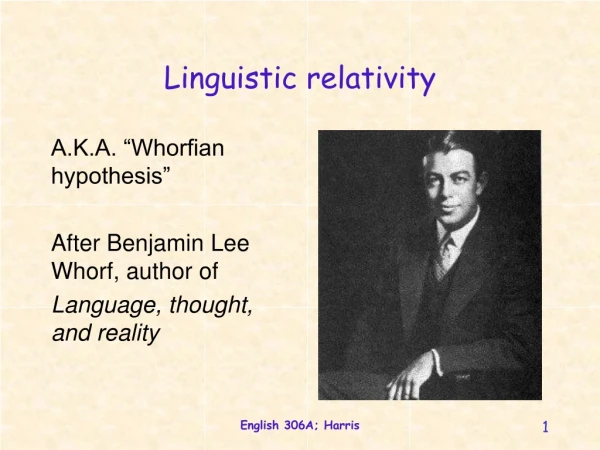 Linguistic relativity