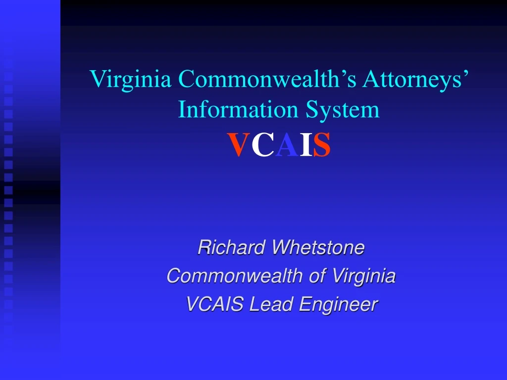 virginia commonwealth s attorneys information system v c a i s