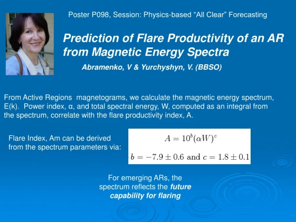 Prediction of Flare Productivity of an AR  from Magnetic Energy Spectra