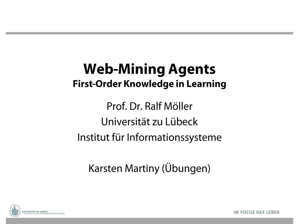 web mining agents first order knowledge in learning