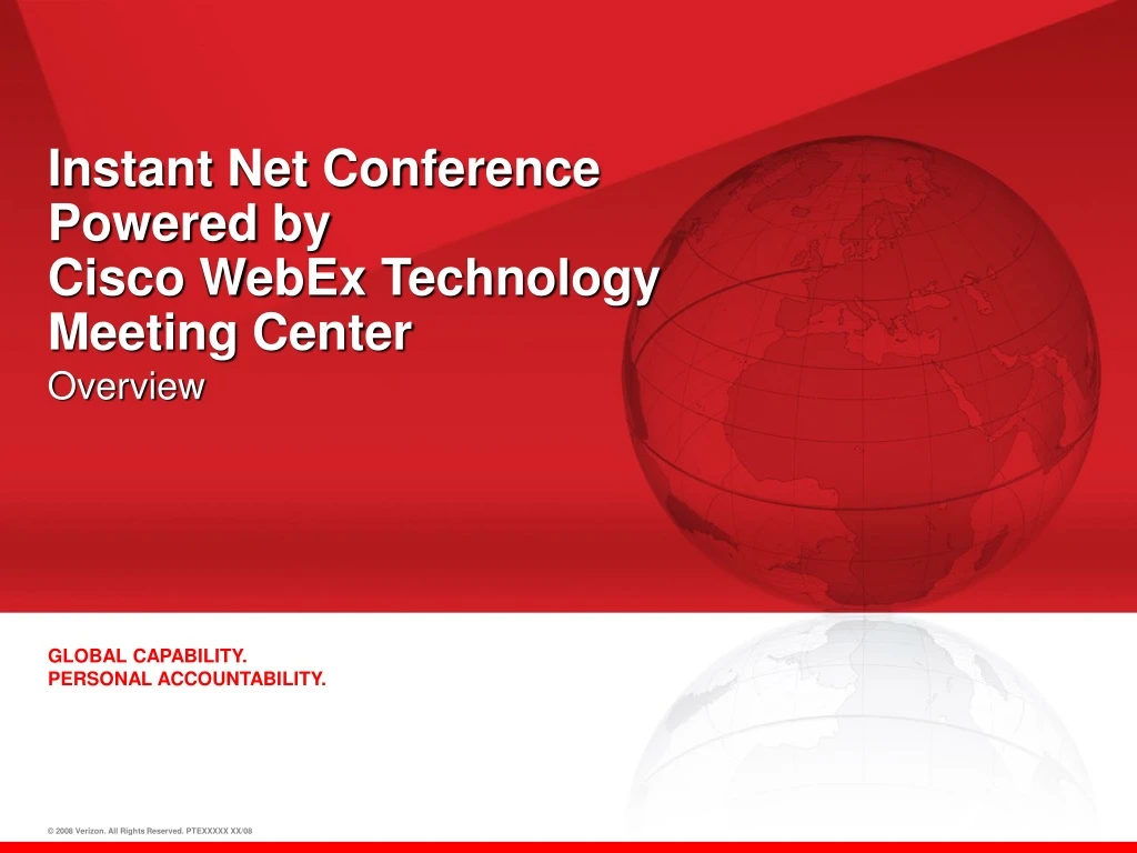 instant net conference powered by cisco webex technology meeting center