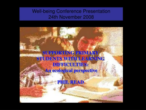 Well-being Conference Presentation  24th November 2008