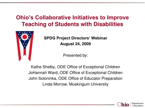 Ohio’s Collaborative Initiatives to Improve Teaching of Students with Disabilities