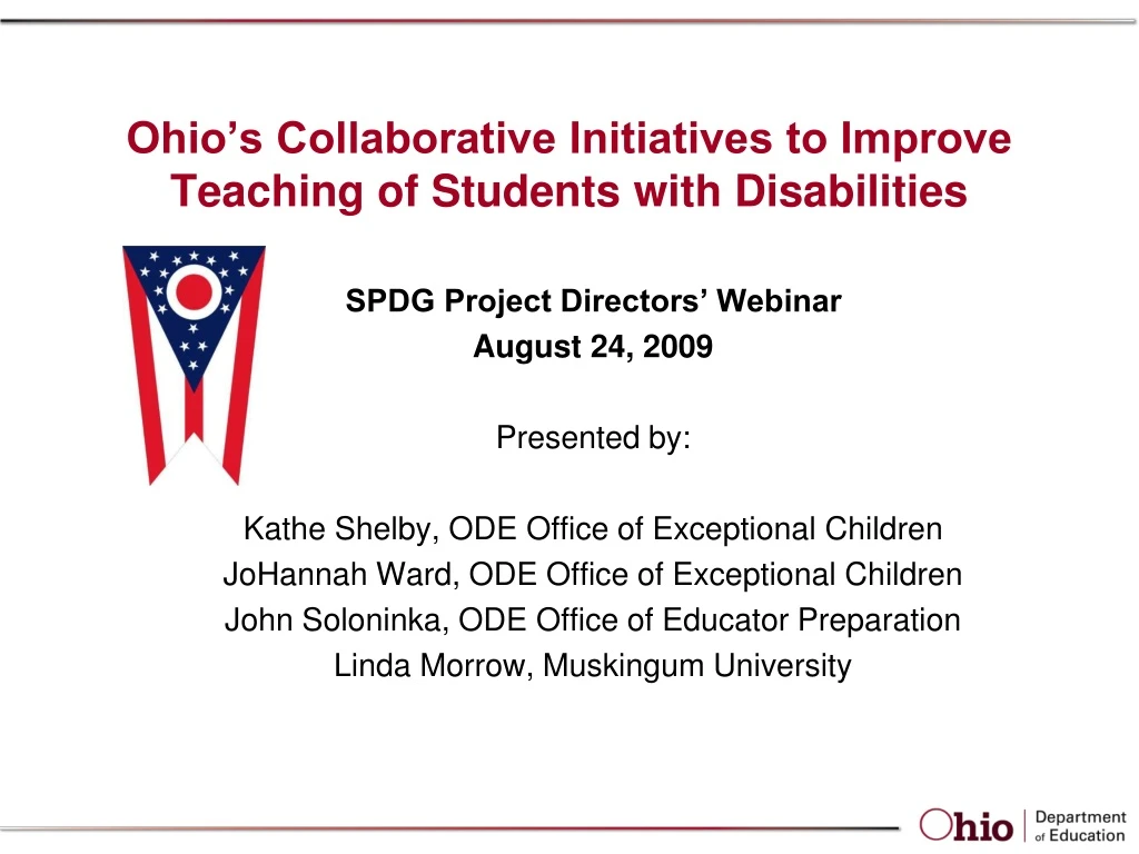 ohio s collaborative initiatives to improve teaching of students with disabilities