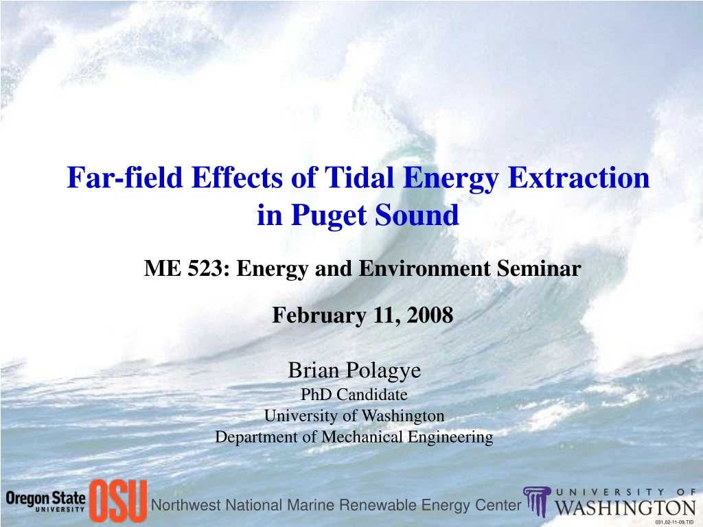 far field effects of tidal energy extraction