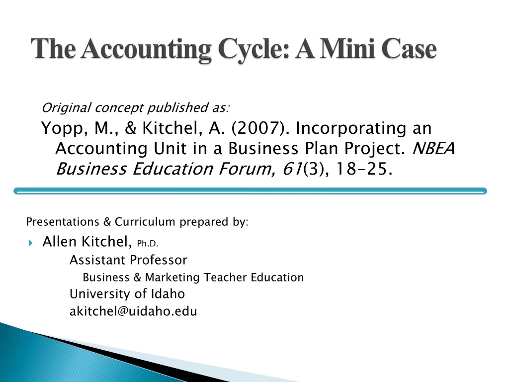 the accounting cycle a mini case