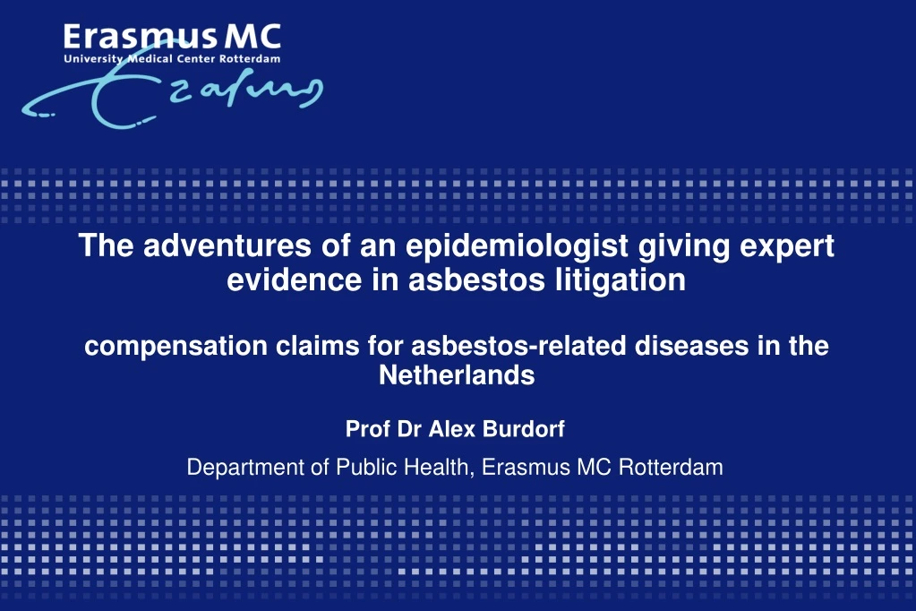 prof dr alex burdorf department of public health erasmus mc rotterdam