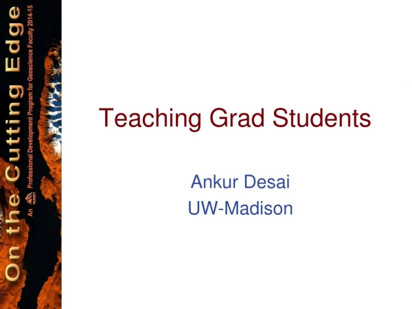 Teaching Grad Students