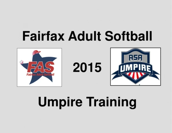 Fairfax Adult Softball 2015 Umpire Training