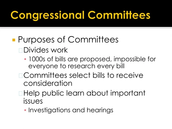 Congressional Committees