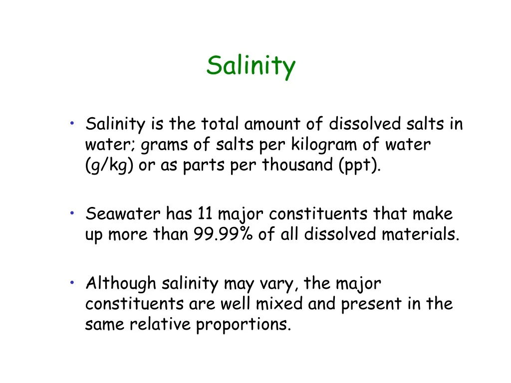 salinity