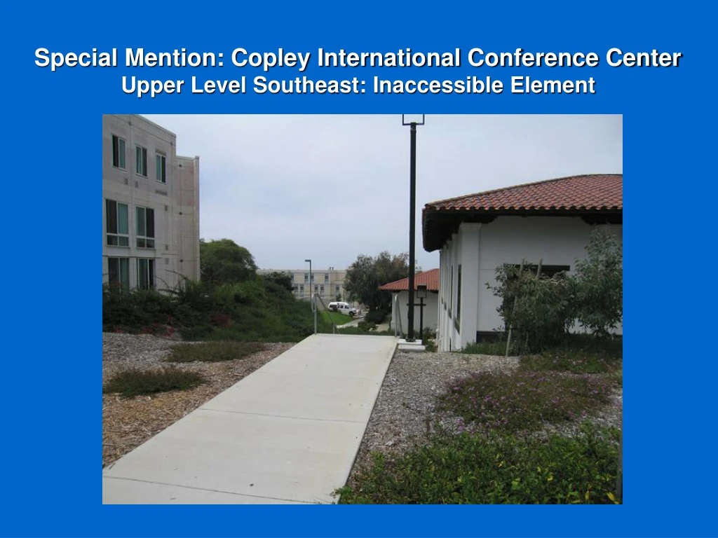 special mention copley international conference center upper level southeast inaccessible element