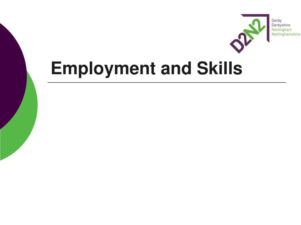 employment and skills