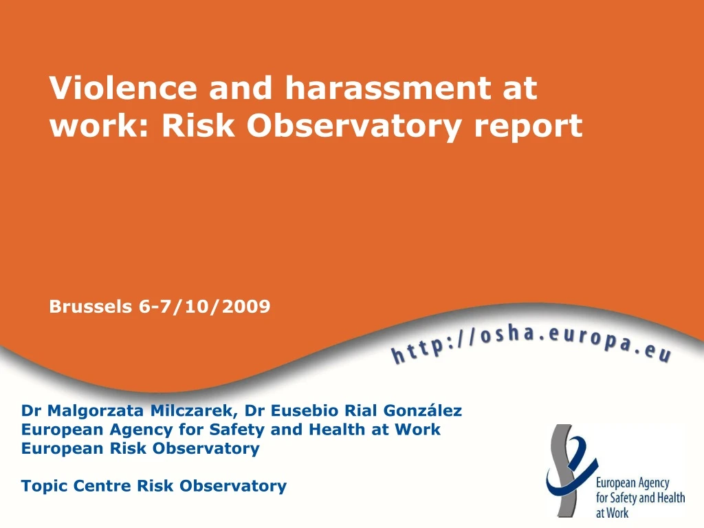 violence and harassment at work risk observatory