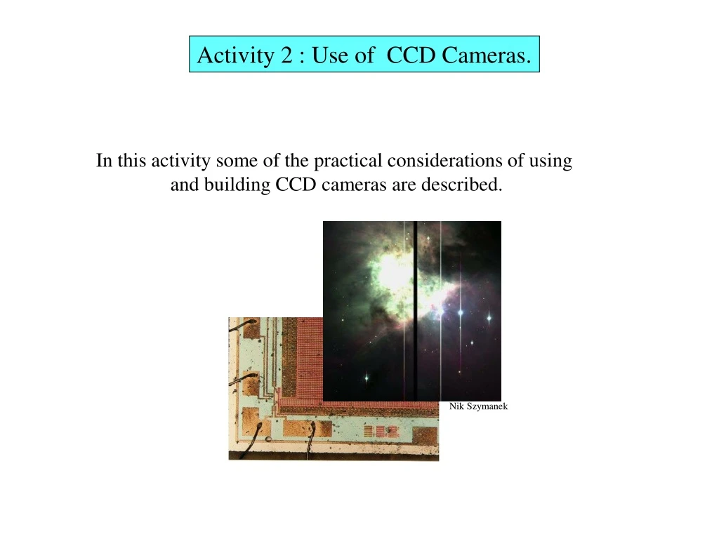 activity 2 use of ccd cameras