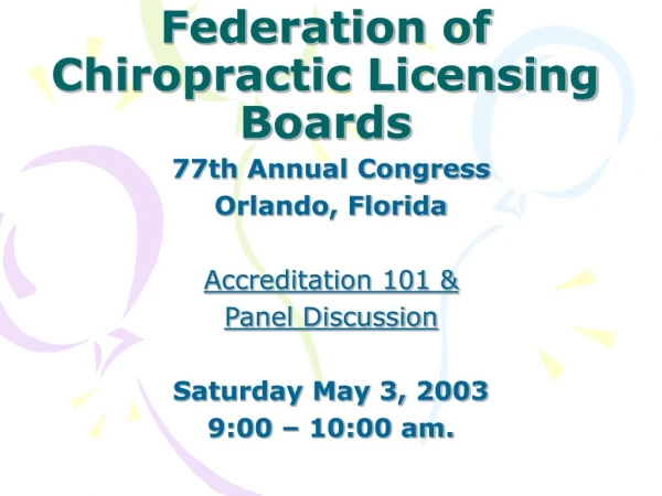 Federation of Chiropractic Licensing Boards