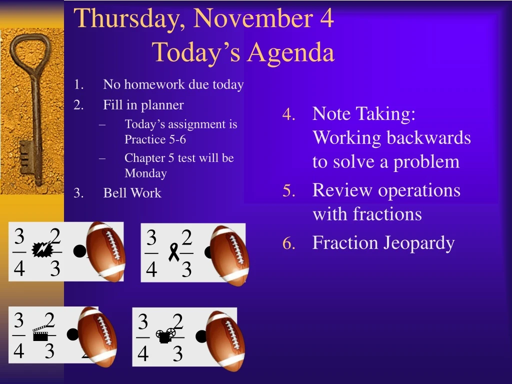 thursday november 4 today s agenda