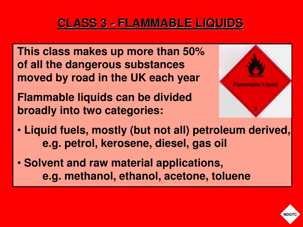 class 3 flammable liquids