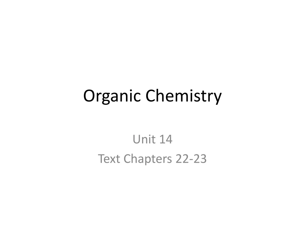 organic chemistry