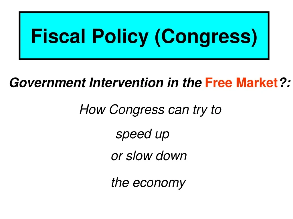 fiscal policy congress
