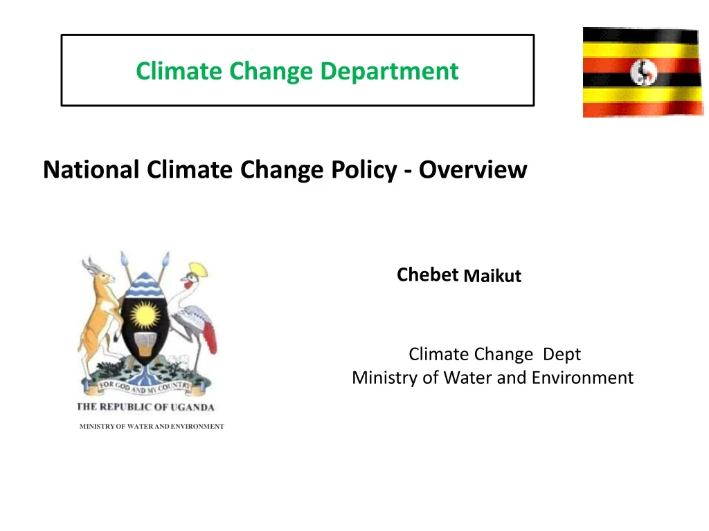 climate change department