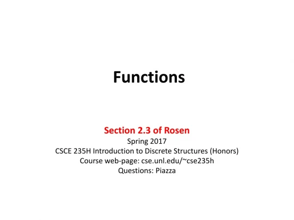 Functions