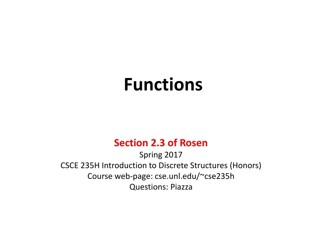 functions