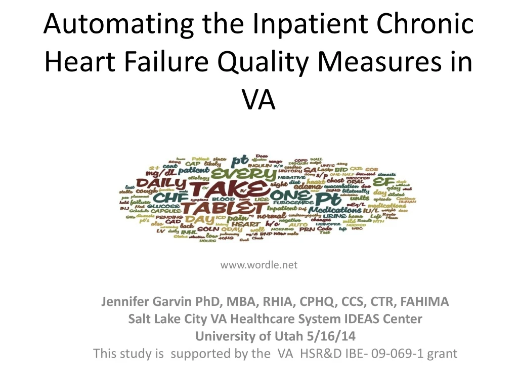 automating the inpatient chronic heart failure quality measures in va