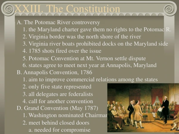 XXIII. The Constitution