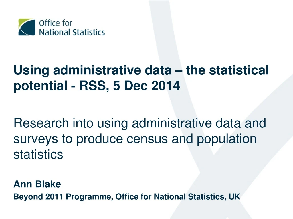 using administrative data the statistical