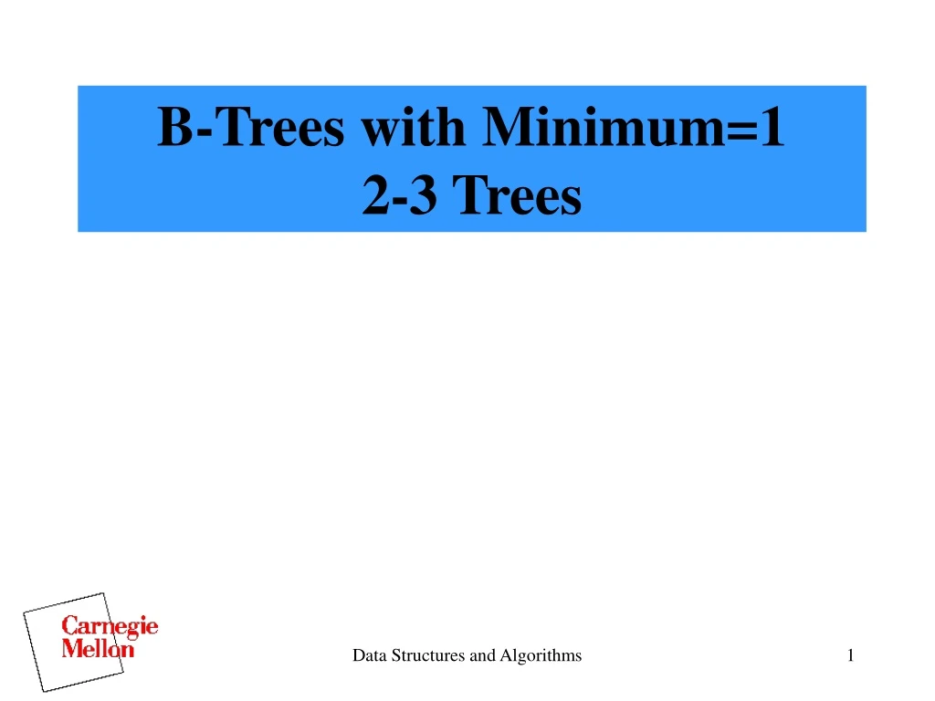 b trees with minimum 1 2 3 trees