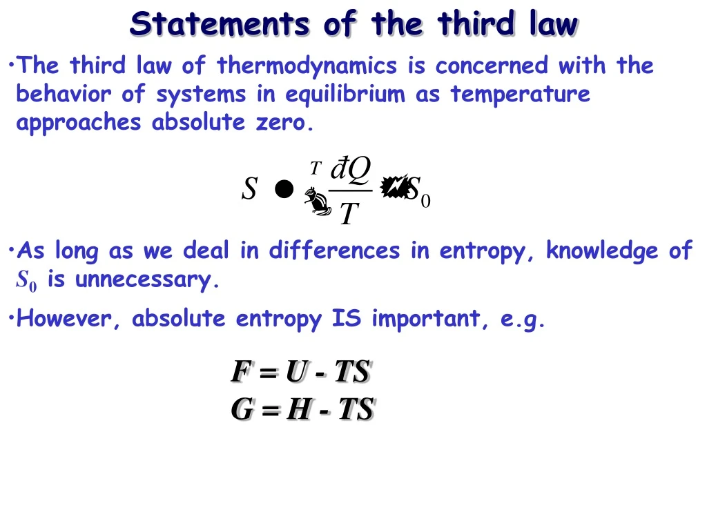 statements of the third law