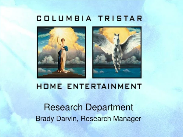 Research Department Brady Darvin, Research Manager