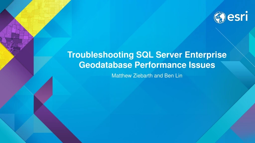 troubleshooting sql server enterprise geodatabase performance issues