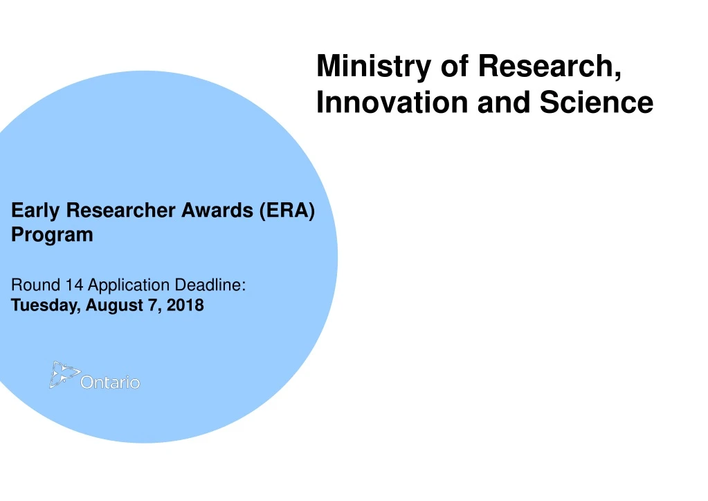 ministry of research innovation and science