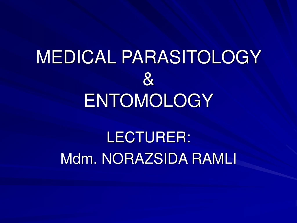 medical parasitology entomology