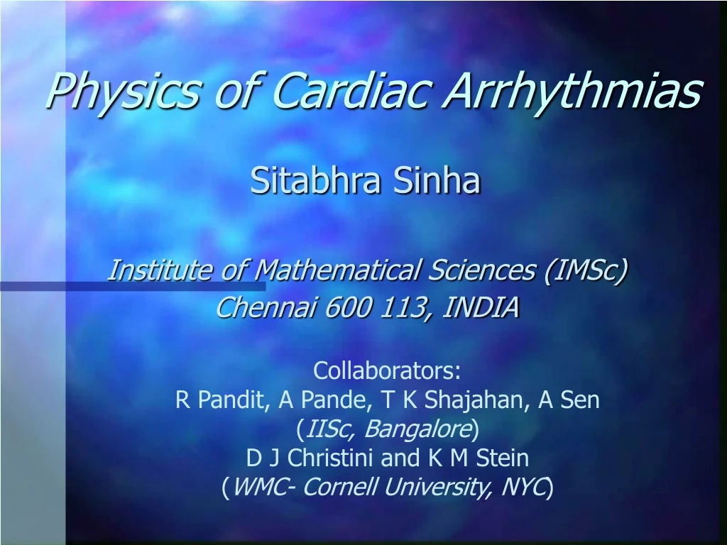 physics of cardiac arrhythmias