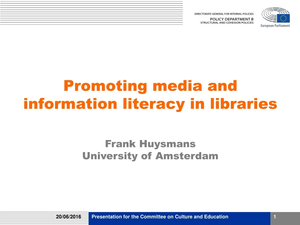 promoting media and information literacy in libraries