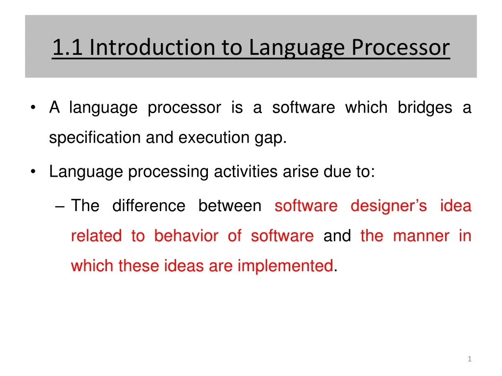 1 1 introduction to language processor