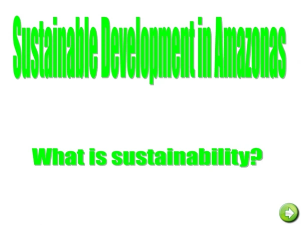 Sustainable Development in Amazonas