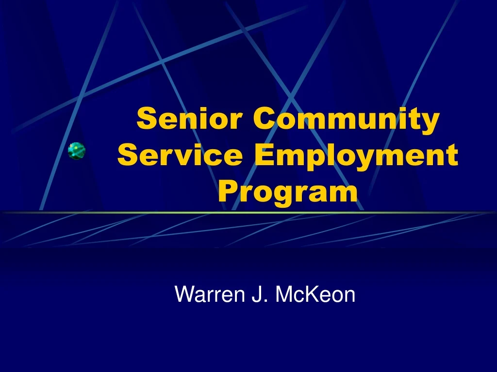 senior community service employment program