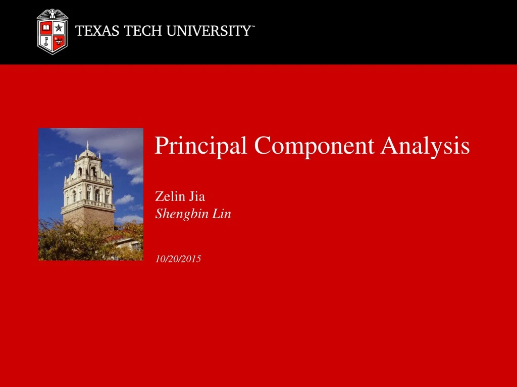 principal component analysis