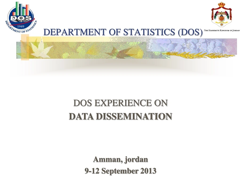 department of statistics dos