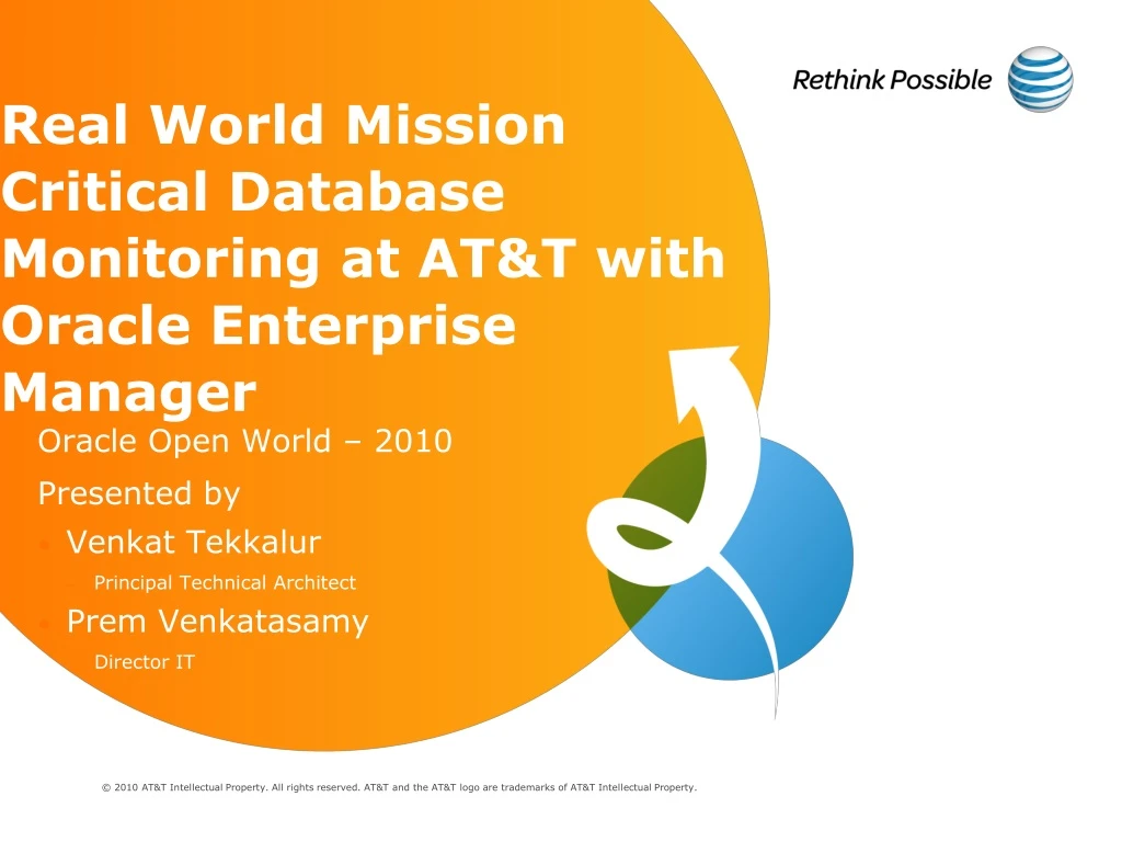 real world mission critical database monitoring at at t with oracle enterprise manager