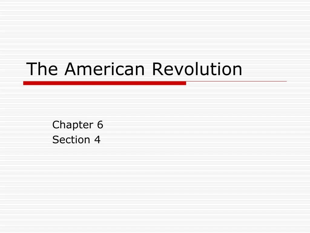 the american revolution