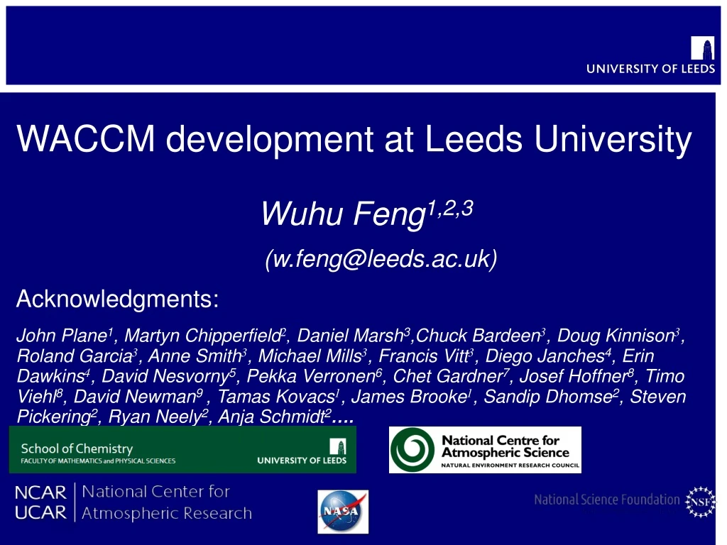 waccm development at leeds university