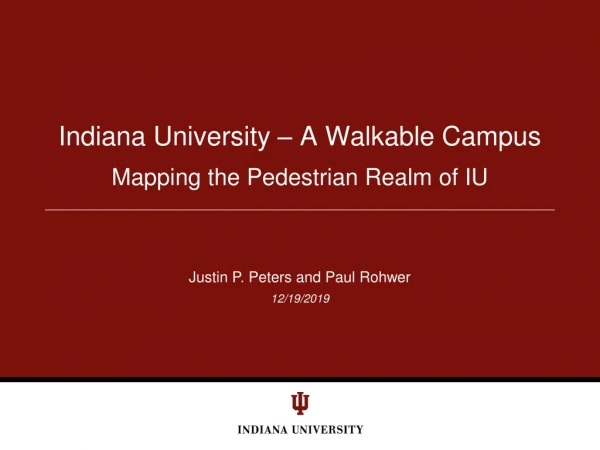 Indiana University – A Walkable Campus