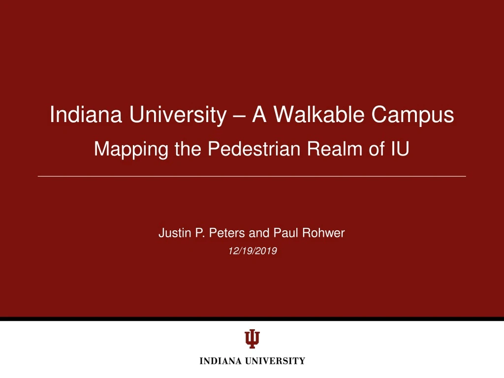 indiana university a walkable campus