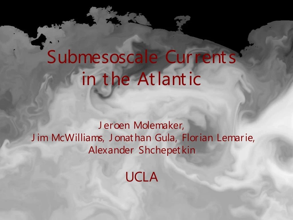 submesoscale currents in the atlantic