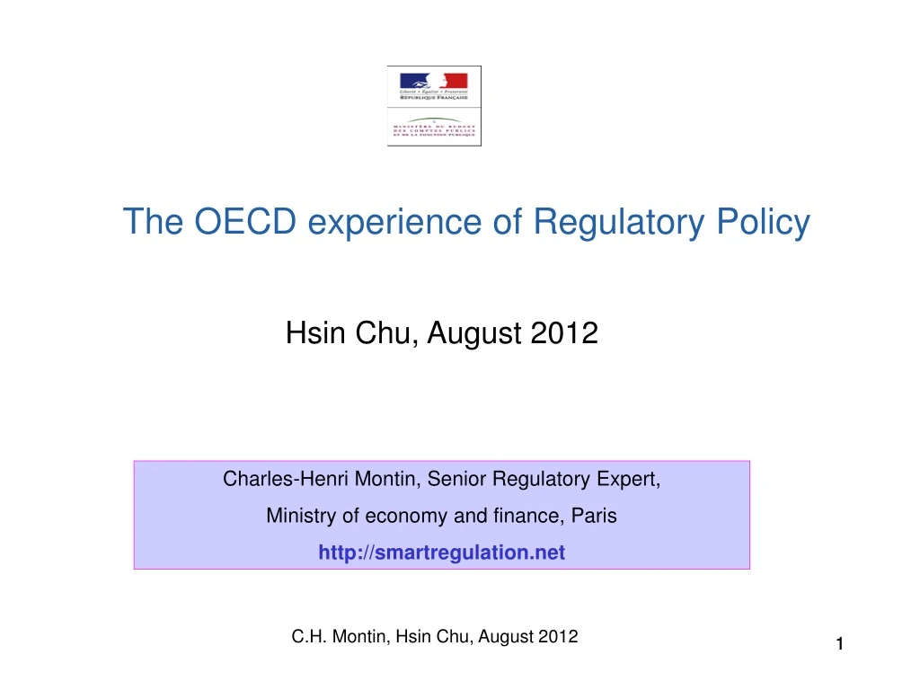the oecd experience of regulatory policy